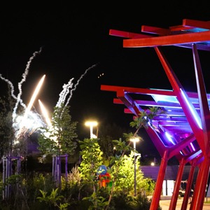 Eclairage ACTiLED feux d'artifice Plaza Futuroscope