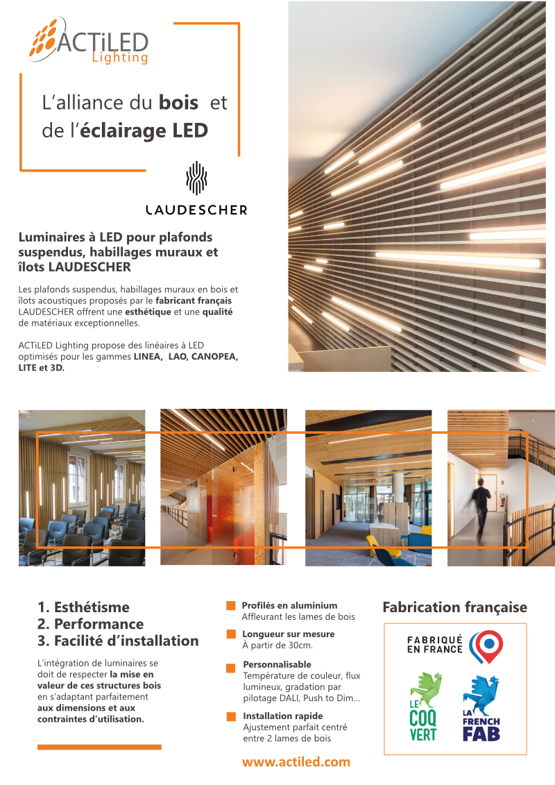 Brochure éclairage ACTiLED habillages bois Laudescher