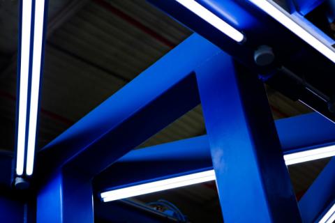 tubulaire LED rotatif ligne assemblage aéronautique